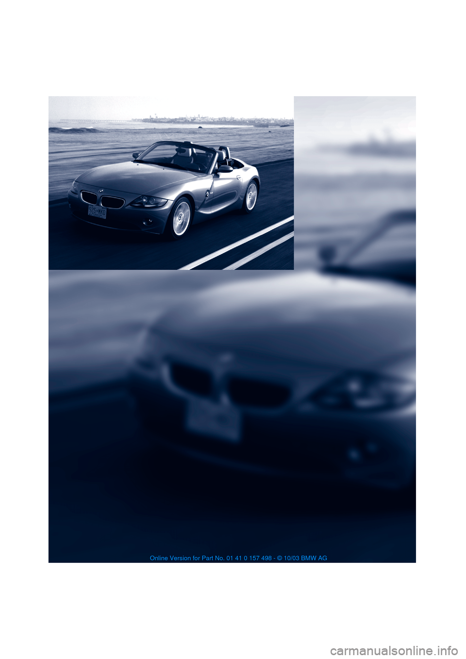 BMW Z4 ROADSTER 2.5I 2004 E85 Owners Manual 