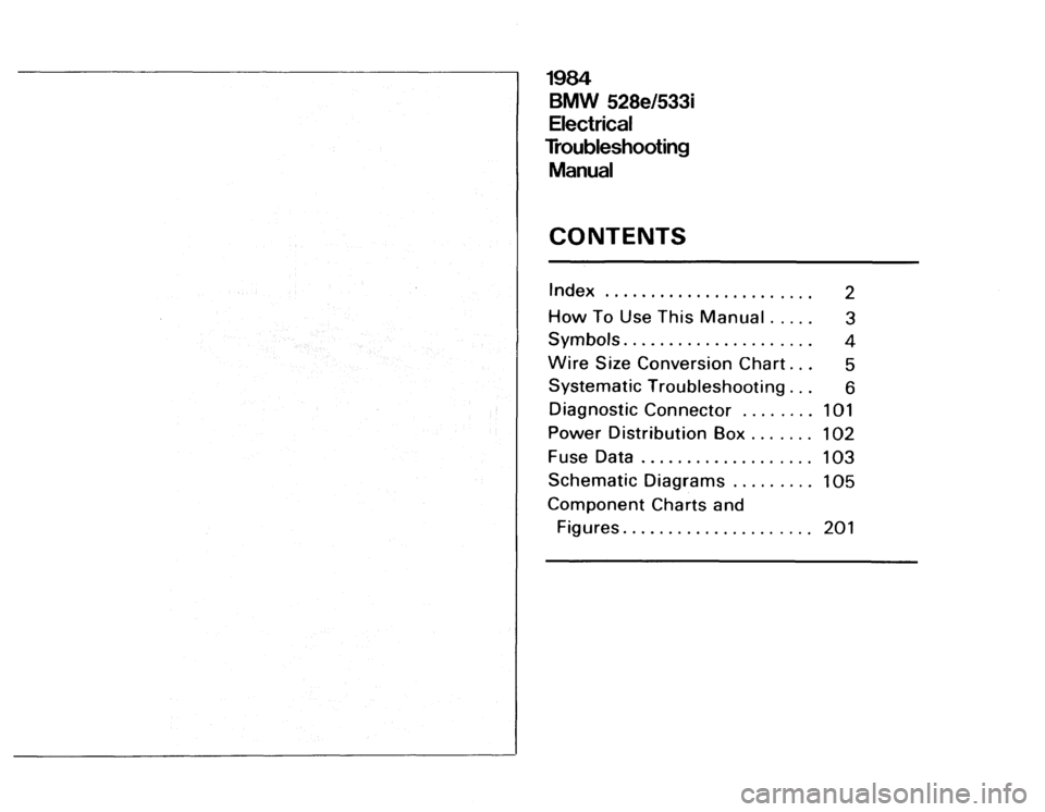 BMW 533i 1984 E28 Electrical Troubleshooting Manual 