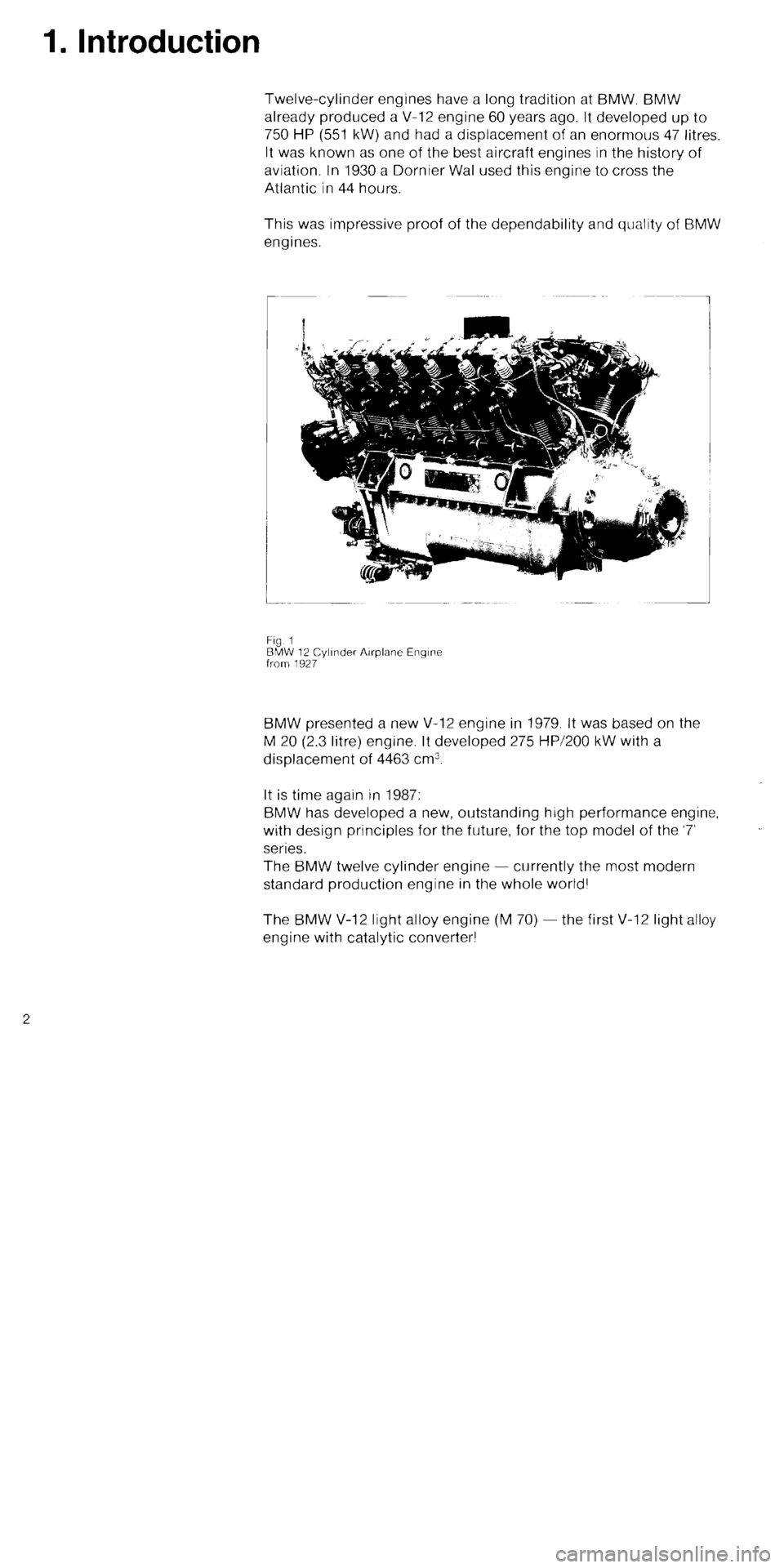 BMW 750i 1991 E32 M70 Engine Workshop Manual 