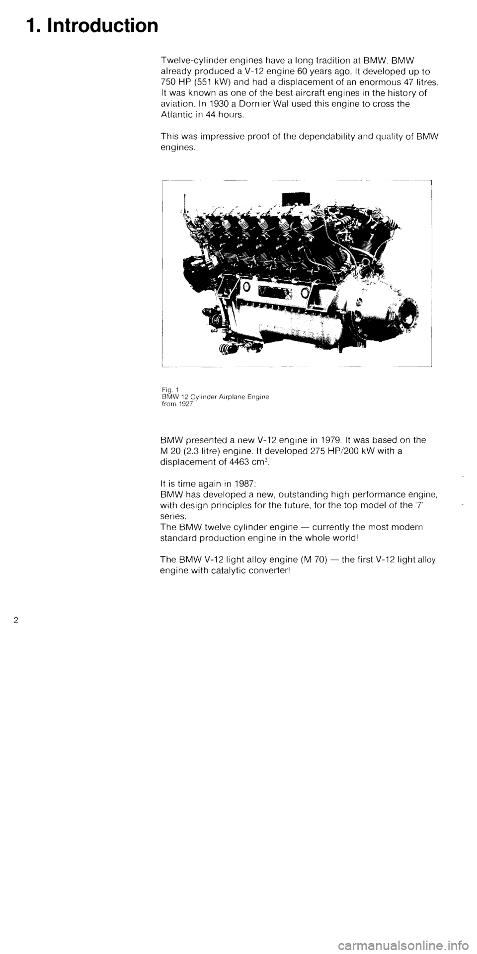 BMW 750i 1992 E32 M70 Engine Workshop Manual 