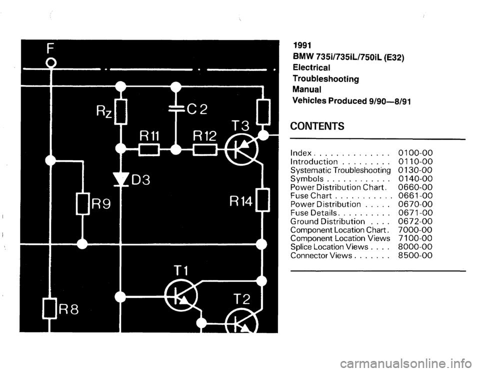 BMW 750il 1991 E32 Electrical Troubleshooting Manual 