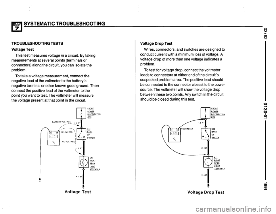 BMW 750il 1991 E32 Electrical Troubleshooting Manual 