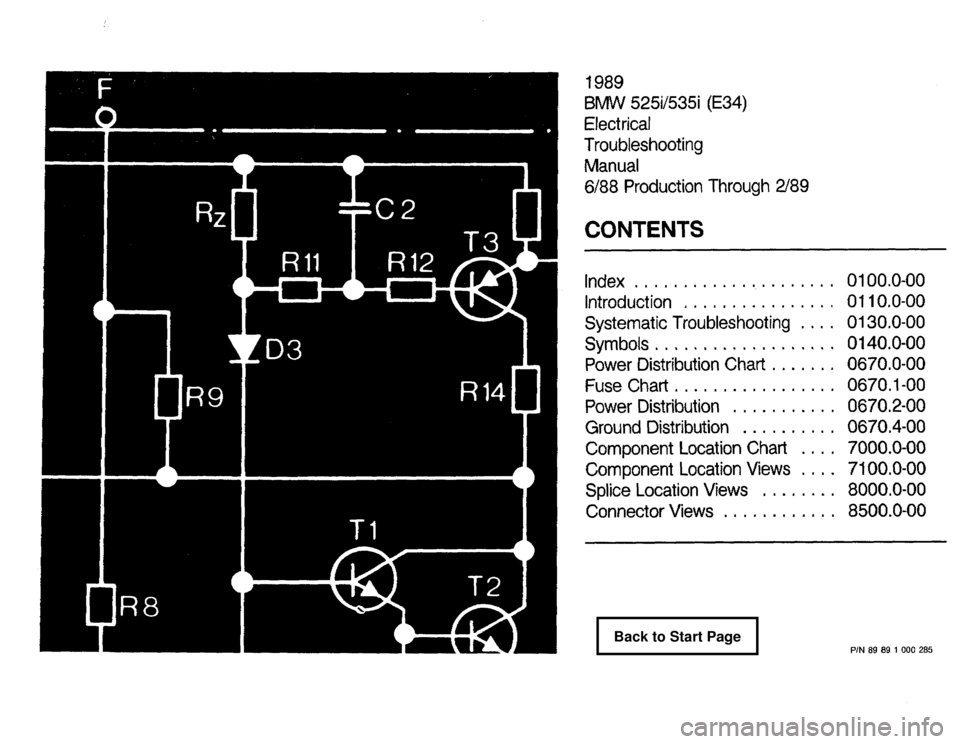 BMW 535i 1989 E34 Electrical Troubleshooting Manual 