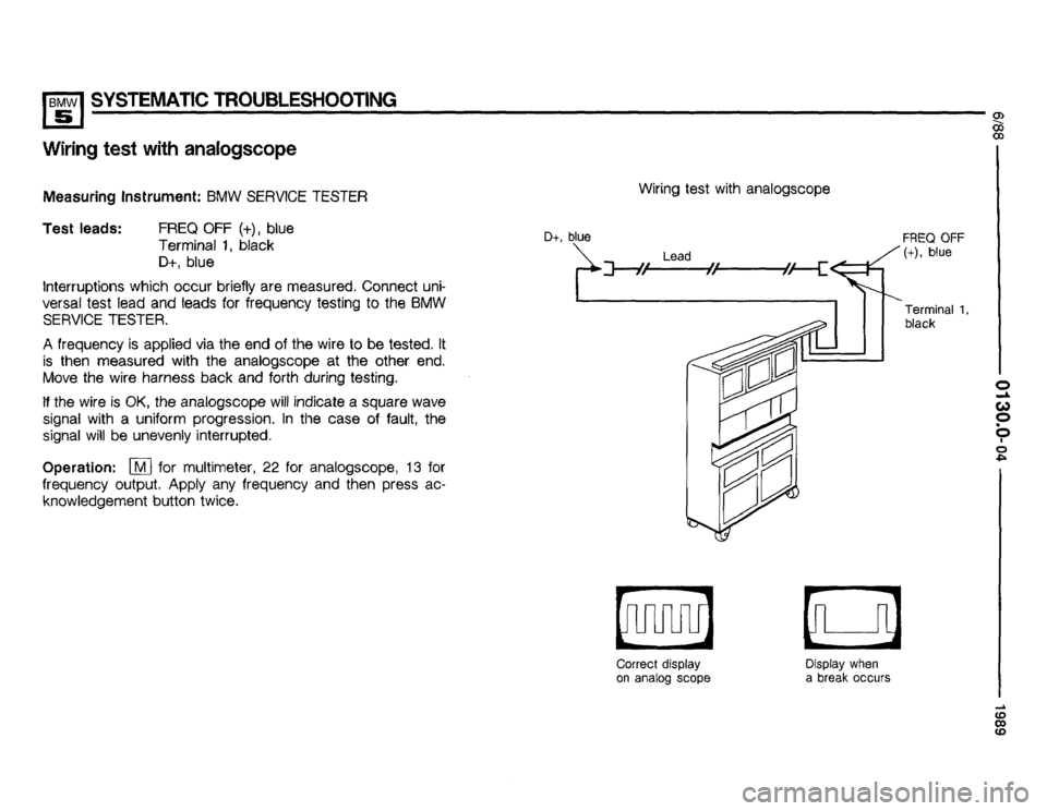 BMW 535i 1989 E34 Electrical Troubleshooting Manual 