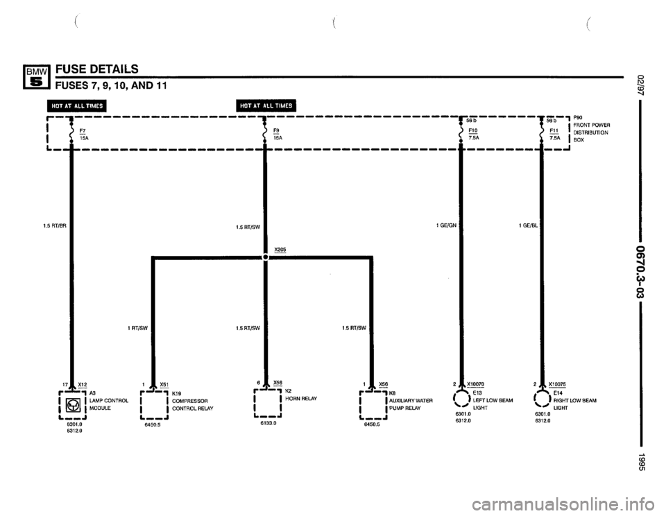 BMW 540i 1995 E34 Electrical Troubleshooting Manual 