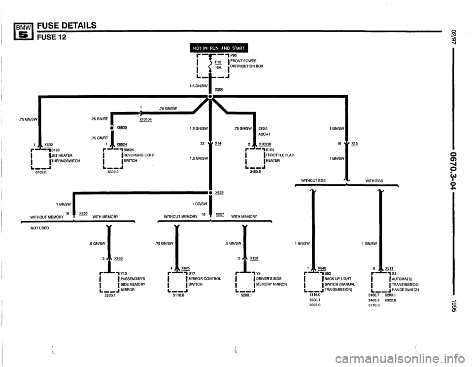 BMW 540i 1995 E34 Electrical Troubleshooting Manual 