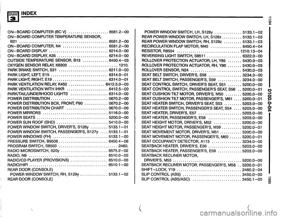 BMW 320i 1995 E36 Electrical Troubleshooting Manual 
