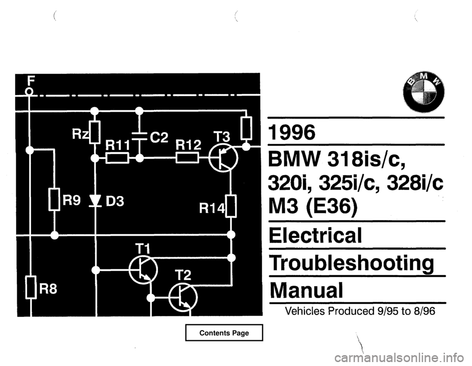 BMW 318i 1996 E36 Electrical Troubleshooting Manual 