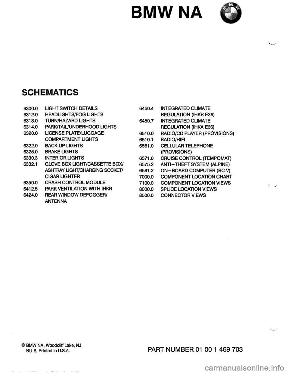 BMW 325i 1996 E36 Electrical Troubleshooting Manual 