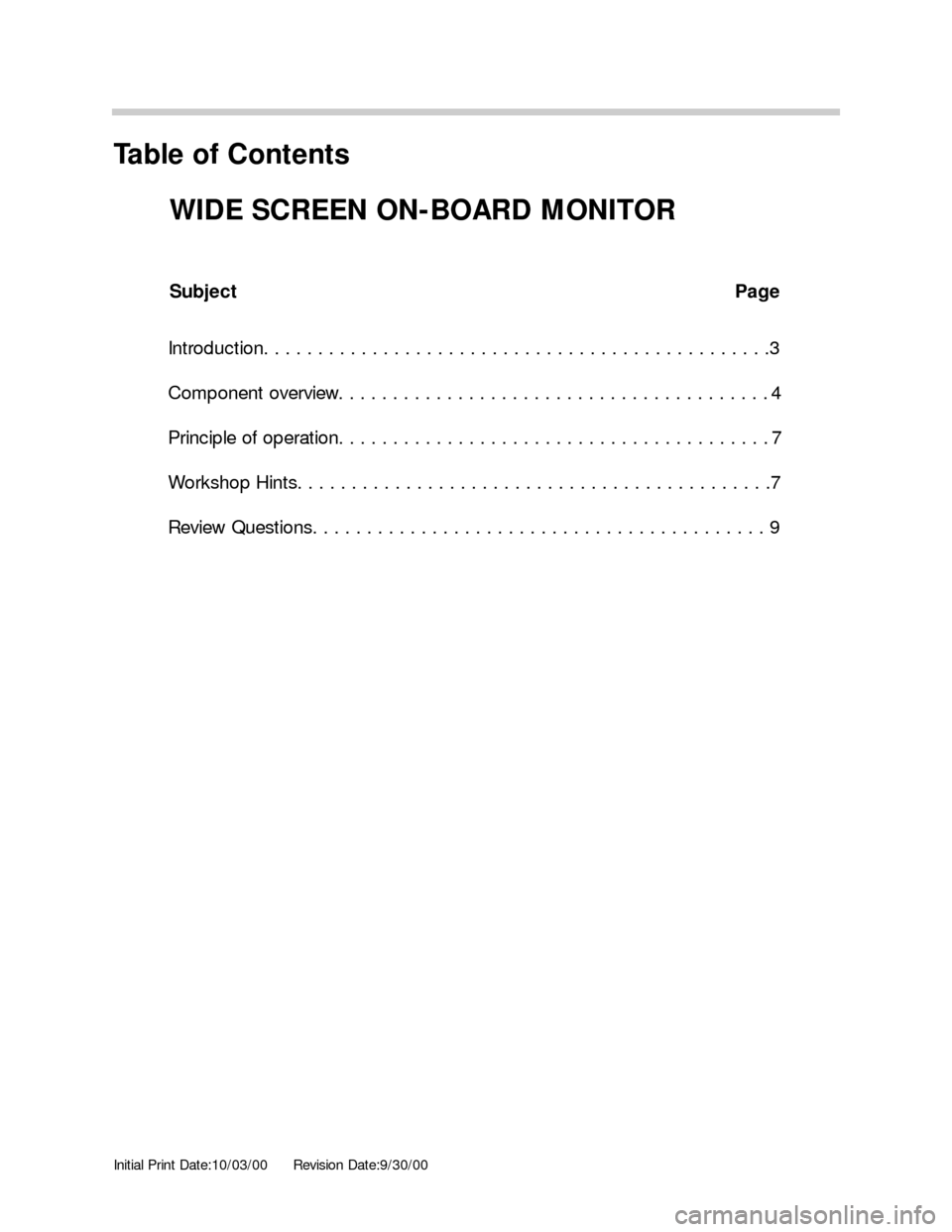 BMW X5 2002 E53 Wide Screen On Board Monitor Workshop Manual 