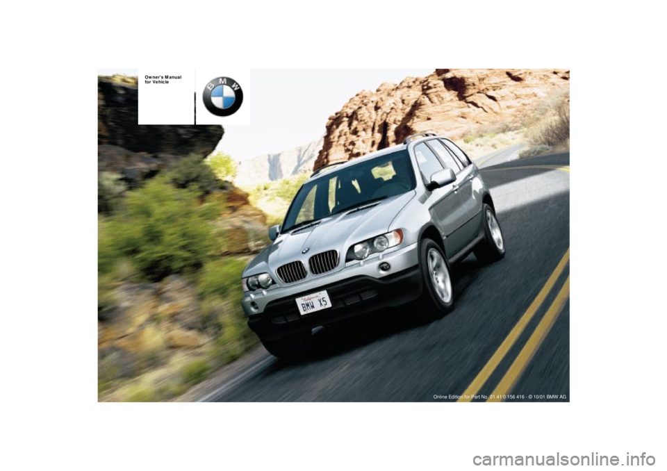 BMW X5 3.0I 2002  Owners Manual 