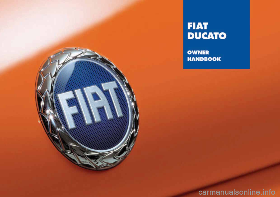 FIAT DUCATO 2006  Owner handbook (in English) 