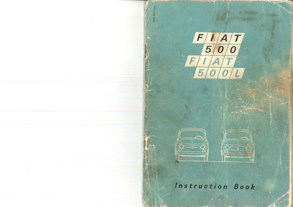 FIAT 500 1958 1.G Instruction Manual 
