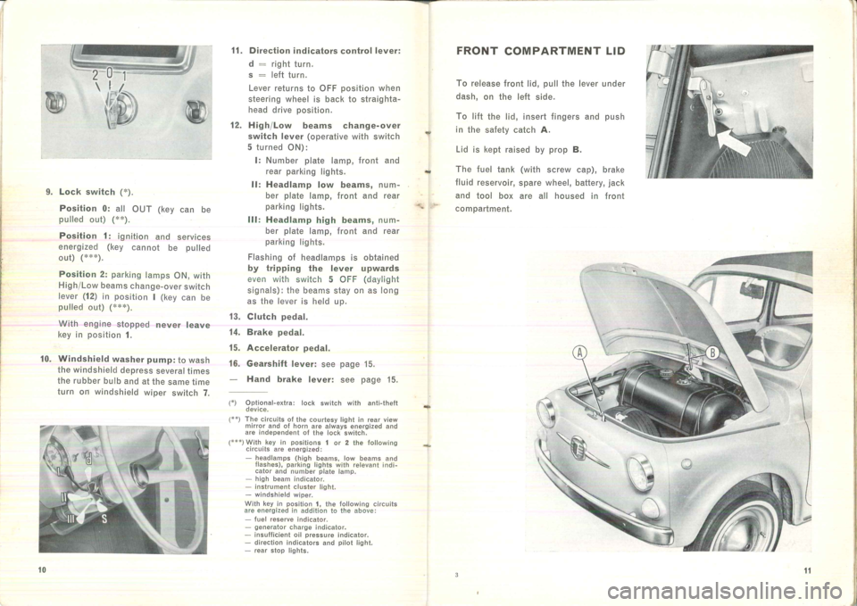 FIAT 500 1964 1.G Instruction Manual 