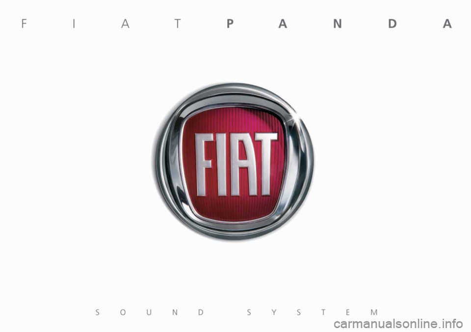 FIAT PANDA 2007 169 / 2.G Radio CD Tape Manual 