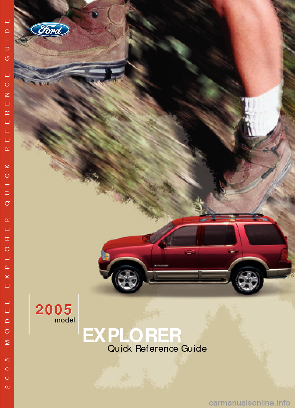 FORD EXPLORER 2005 3.G Quick Reference Guide EXPLORER
Quick Reference Guide
2005 2005model
2005 MODEL EXPLORER QUICK REFERENCE GUIDE 