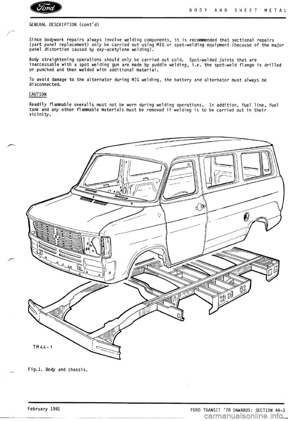 FORD TRANSIT 1978  Service Repair Manual 