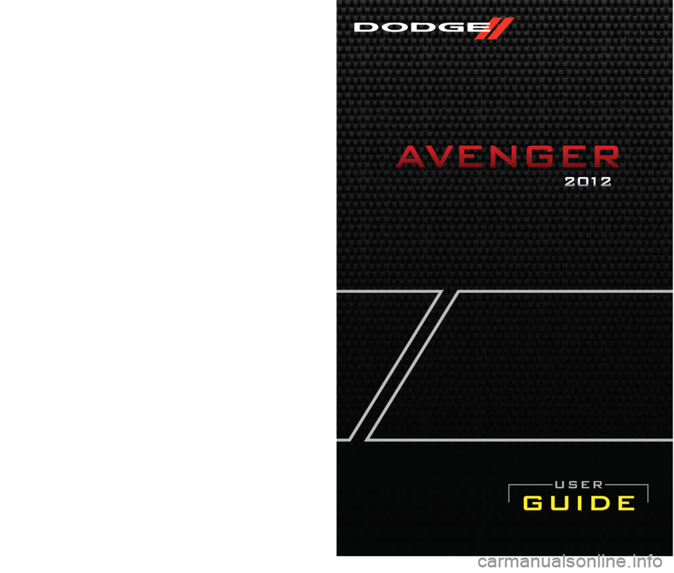 DODGE AVENGER 2012 2.G User Guide 