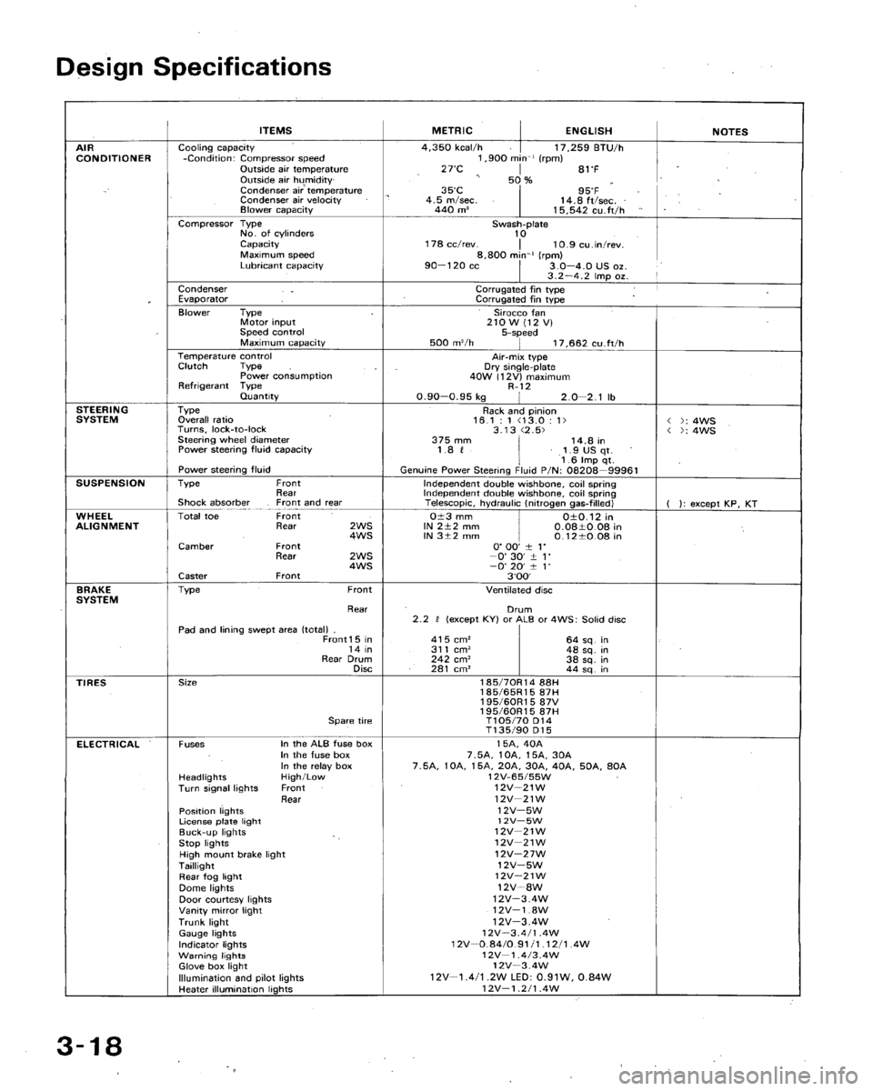 HONDA ACCORD 1993 CB / 4.G Service Manual 