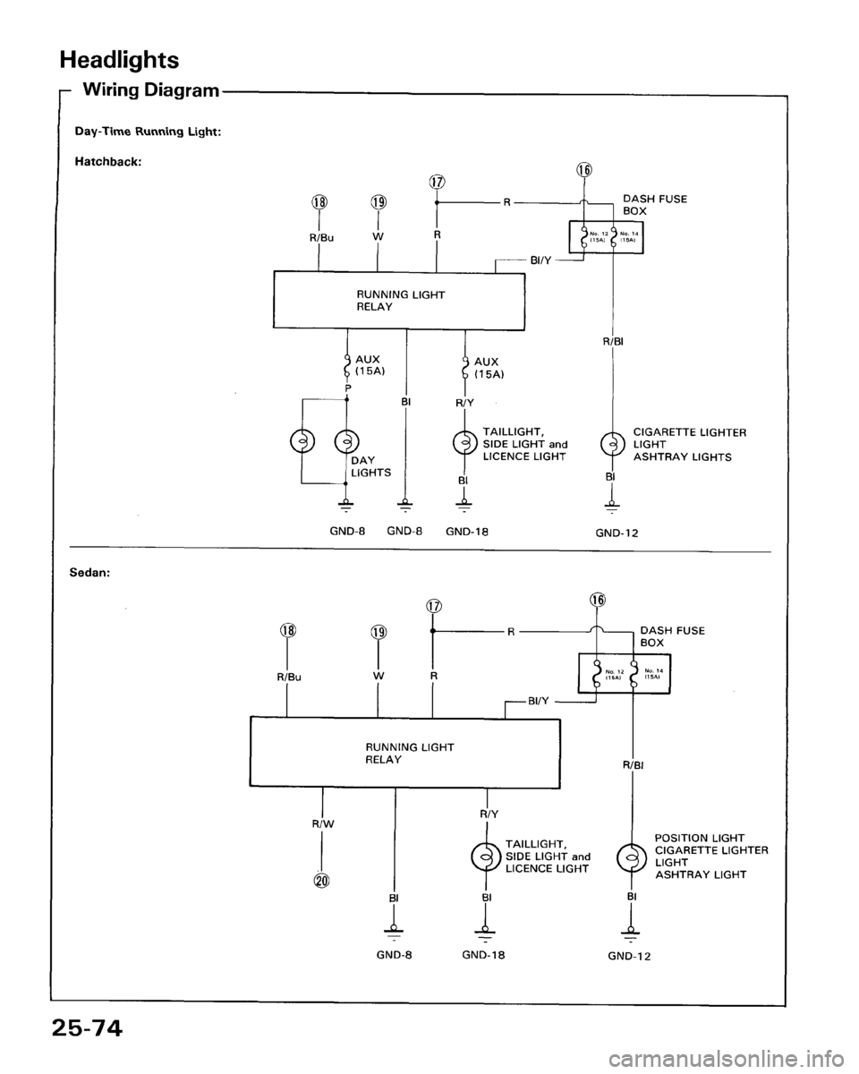 HONDA ACCORD 1986 CA / 3.G Workshop Manual 