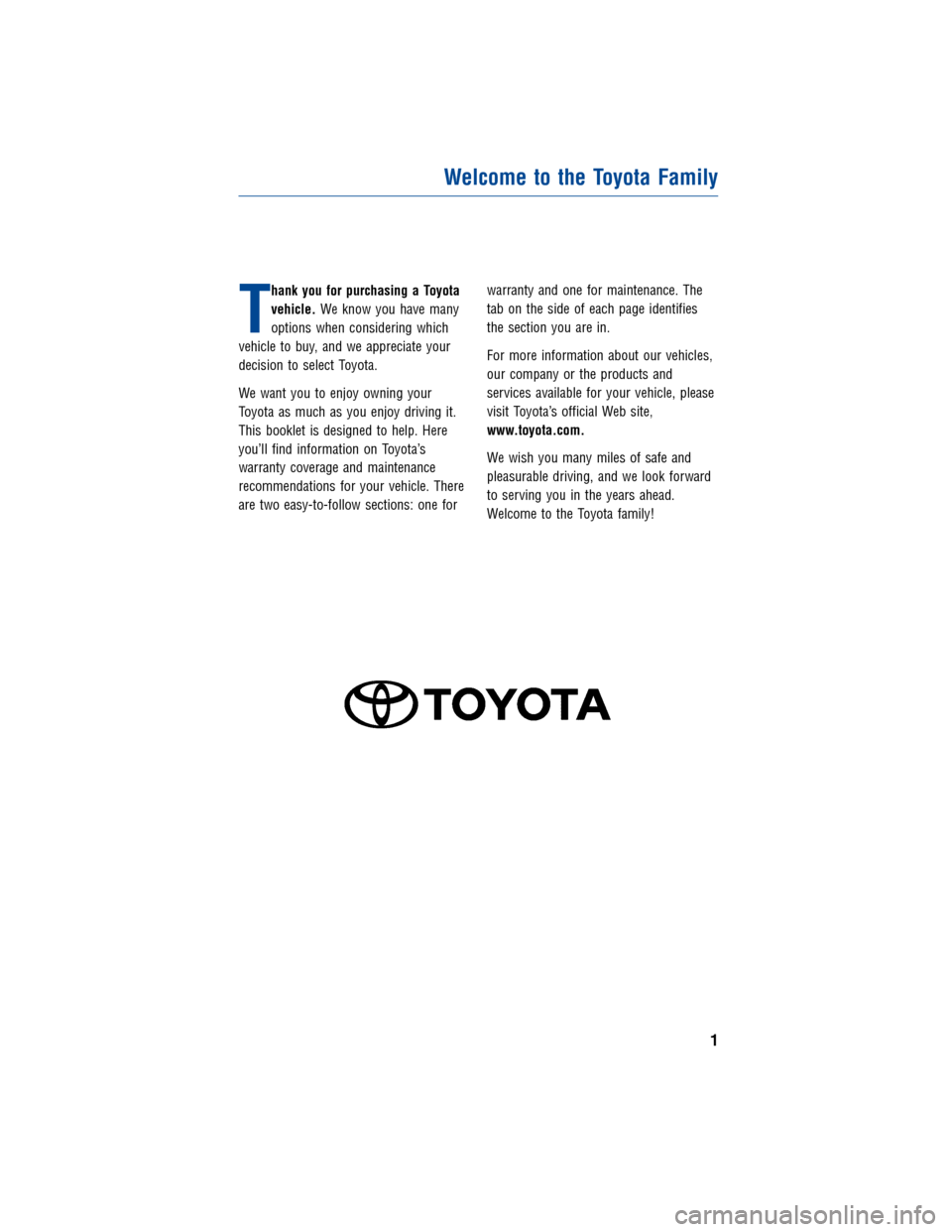 TOYOTA CAMRY HYBRID 2010 XV40 / 8.G Warranty And Maintenance Guide 