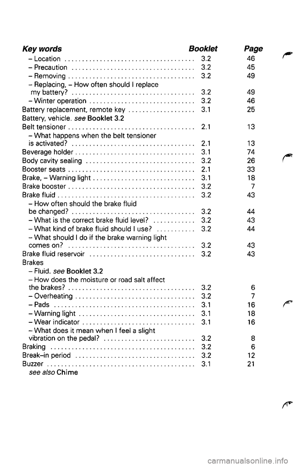 VOLKSWAGEN PASSAT 1999  Owners Manual 