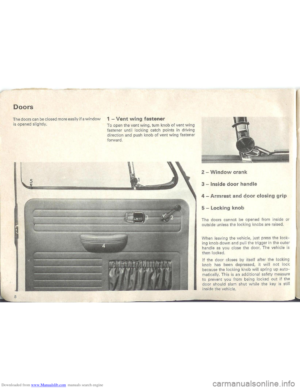 VOLKSWAGEN BEETLE 1970 1.G Owners Manual Downloaded from www.Manualslib.com manuals search engine   