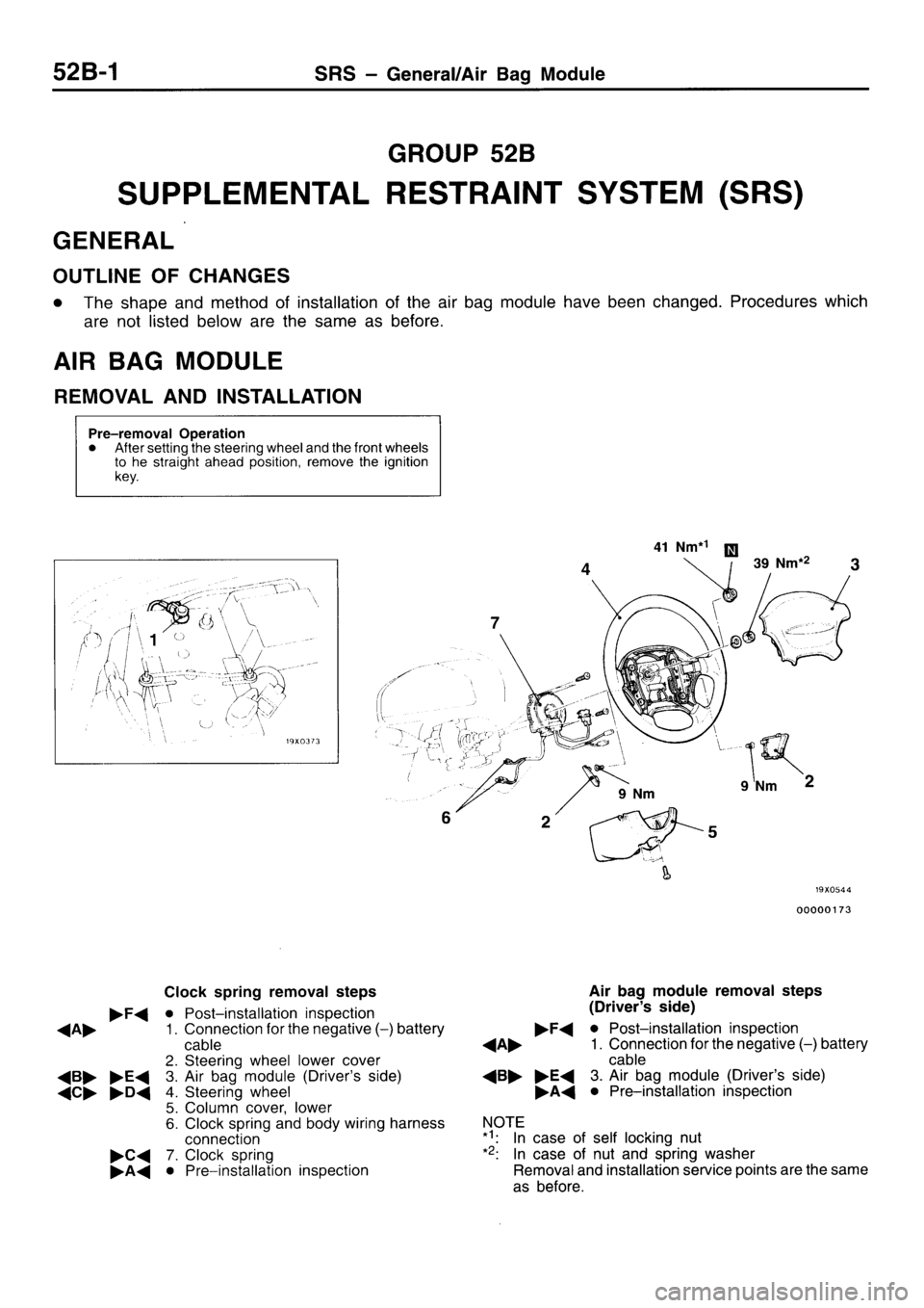 MITSUBISHI GALANT 1995 7.G User Guide 