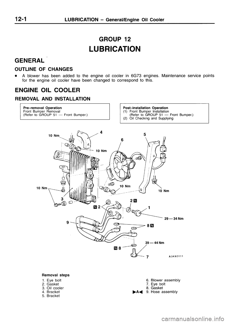 MITSUBISHI GALANT 1995 7.G Workshop Manual 