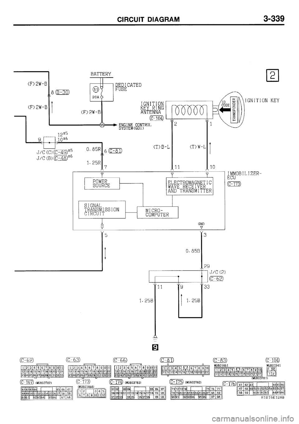 MITSUBISHI GALANT 2001 8.G Electrical Wiring Diagram Workshop Manual 