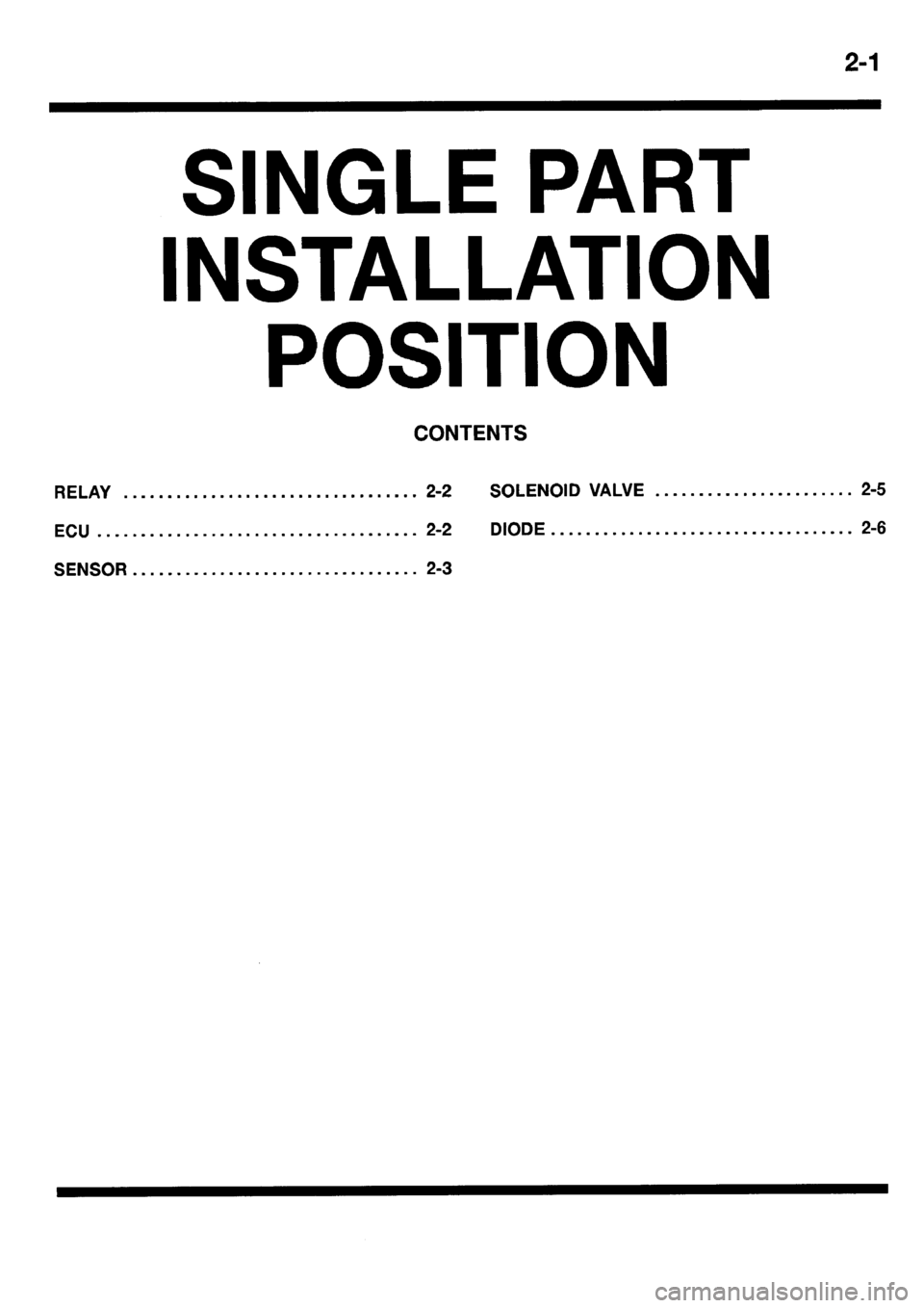 MITSUBISHI GALANT 2001 8.G Electrical Wiring Diagram Repair Manual 