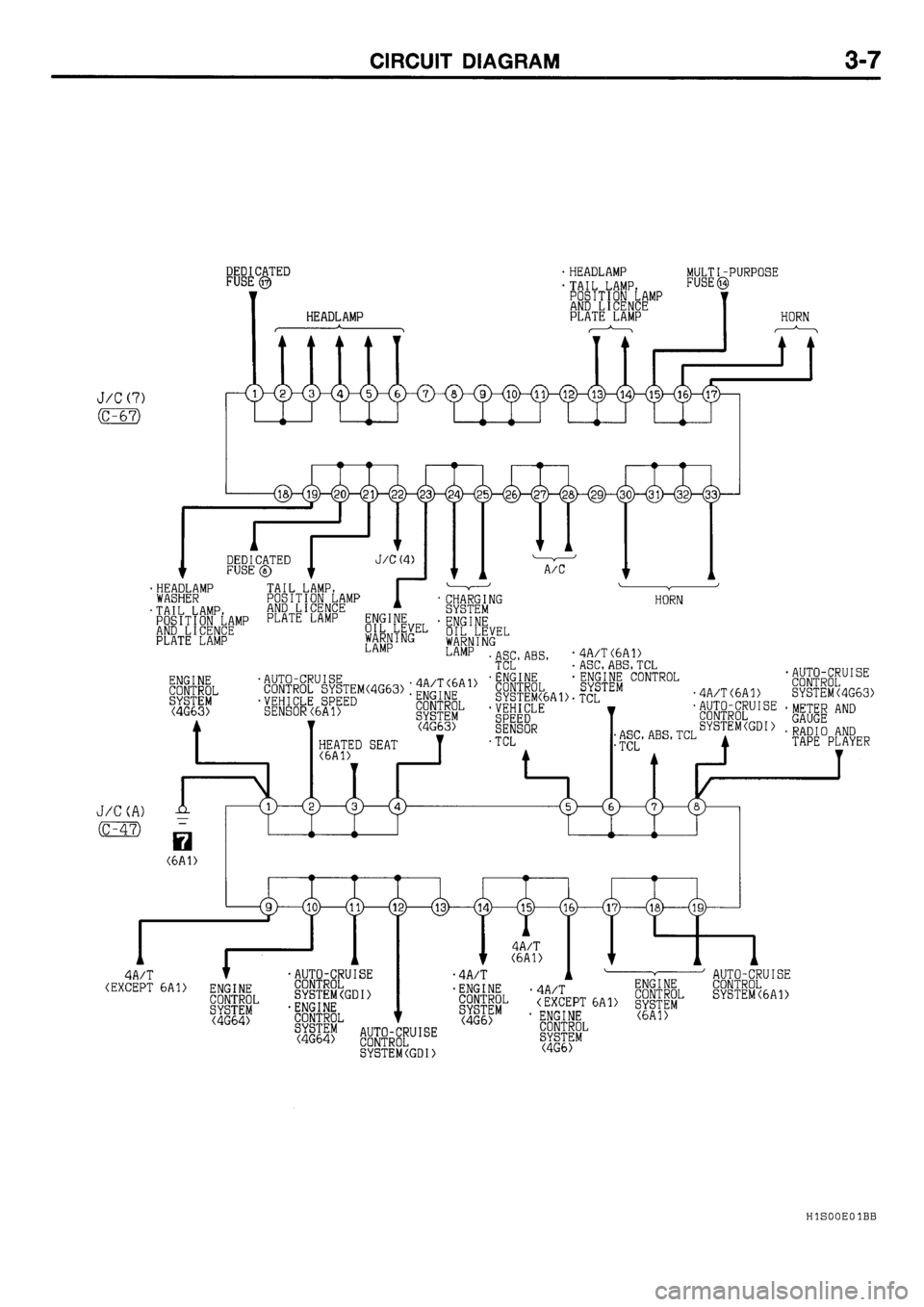 MITSUBISHI GALANT 2001 8.G Electrical Wiring Diagram Repair Manual 