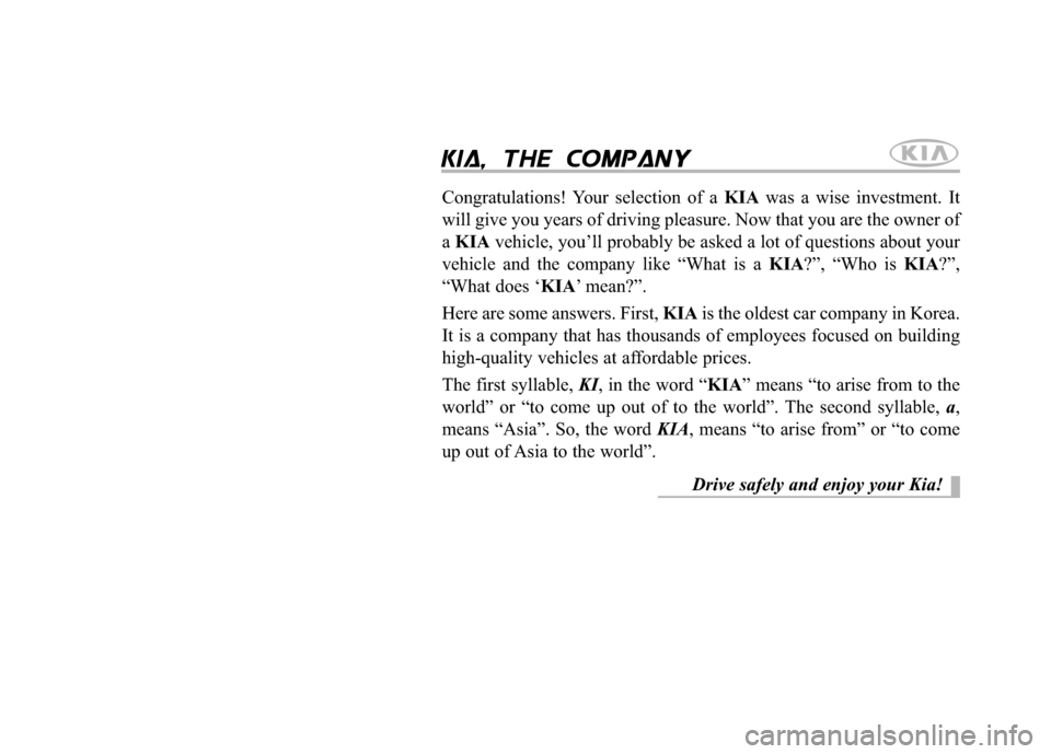 KIA Carens 2010 2.G Owners Manual 