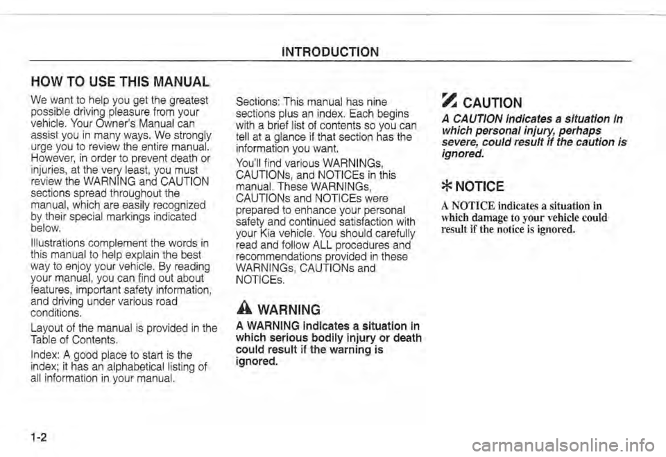 KIA SPECTRA5 2002  Owners Manual 