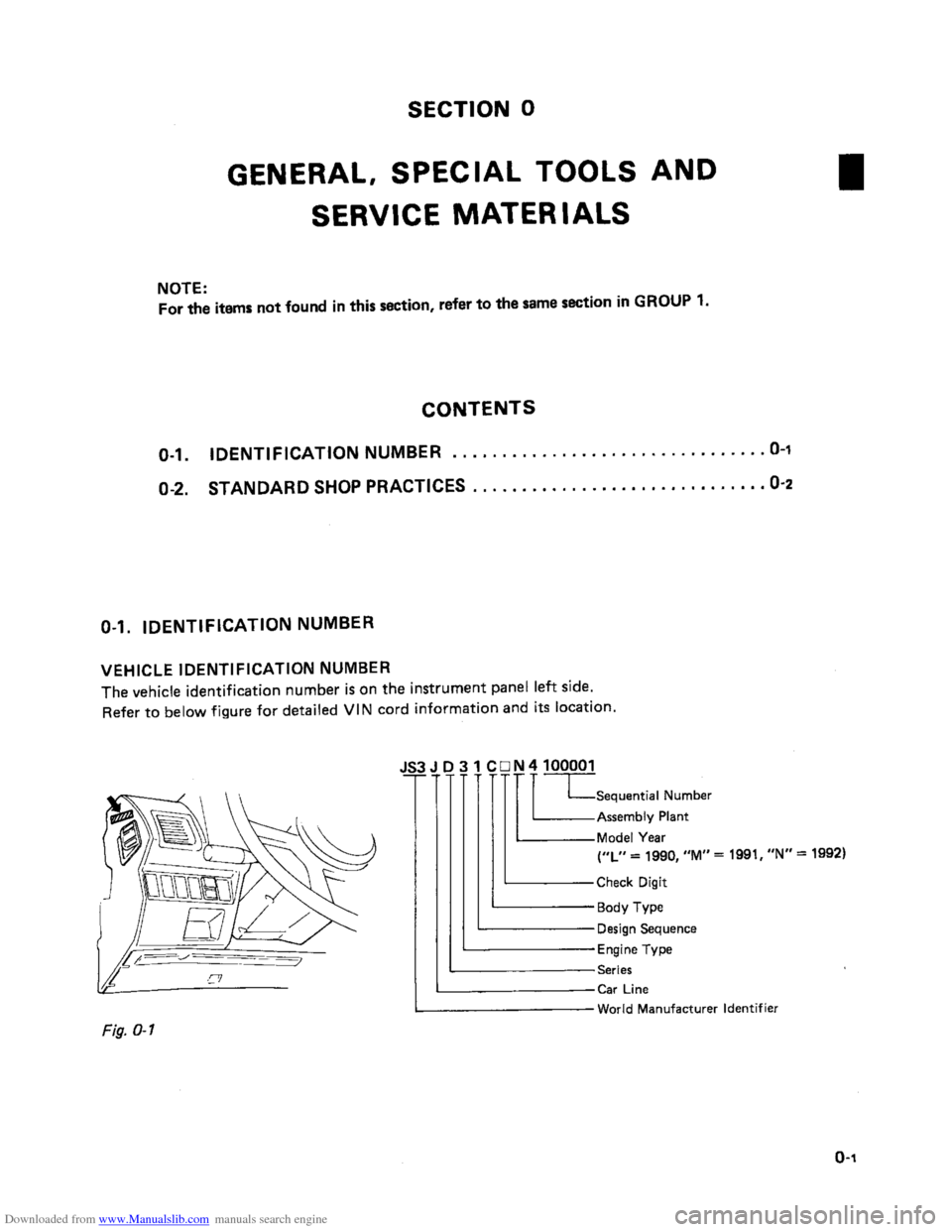SUZUKI SAMURAI 1991 2.G 2WD Supplementary Service Workshop Manual Downloaded from www.Manualslib.com manuals search engine    