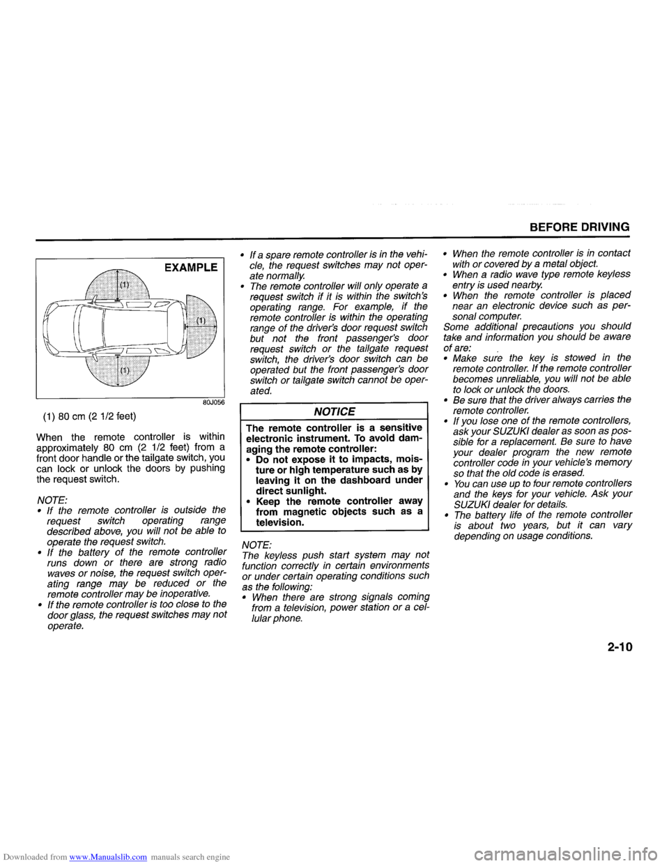 SUZUKI SWIFT 2009 2.G Owners Manual Downloaded from www.Manualslib.com manuals search engine   