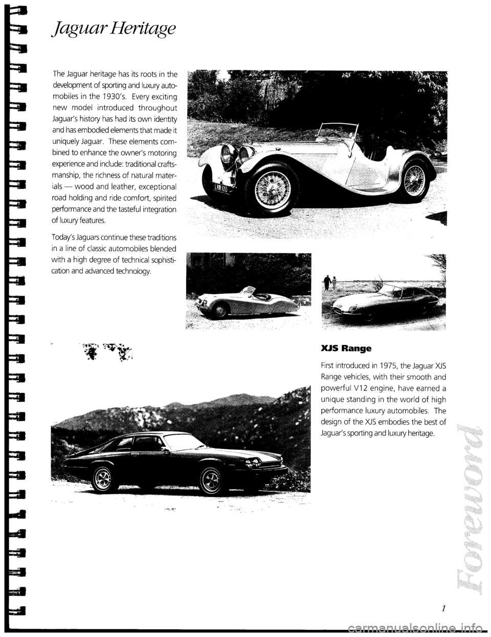 JAGUAR XJS 1992 1.G Technical Information Manual 