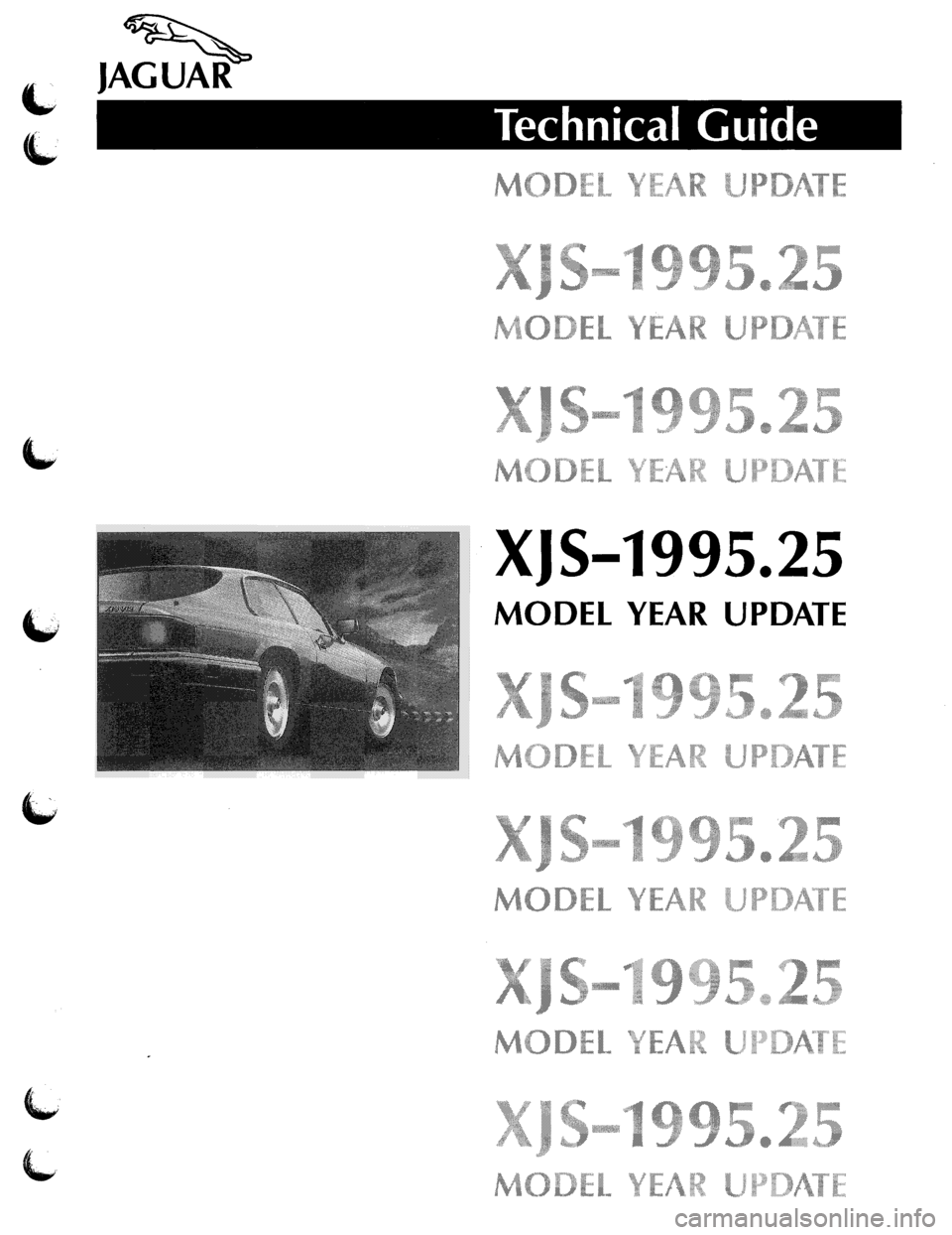 JAGUAR XJS 1995 2.G Update Manual 