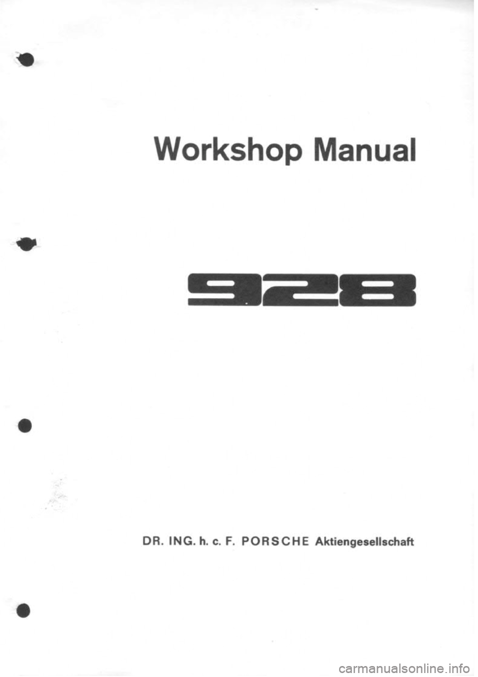 PORSCHE 928 1995  Service Repair Manual 