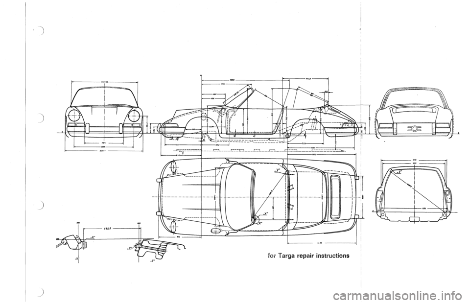 PORSCHE 911 1971 1.G Body Diagrams Workshop Manual 