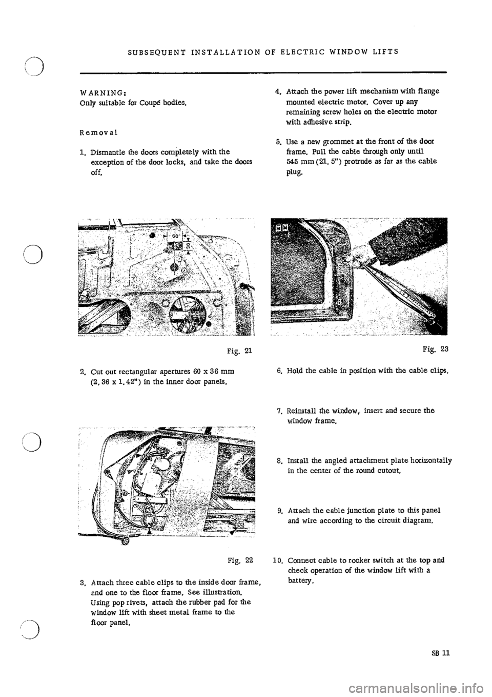 PORSCHE 911 1966 1.G Body Parts Owners Manual 
