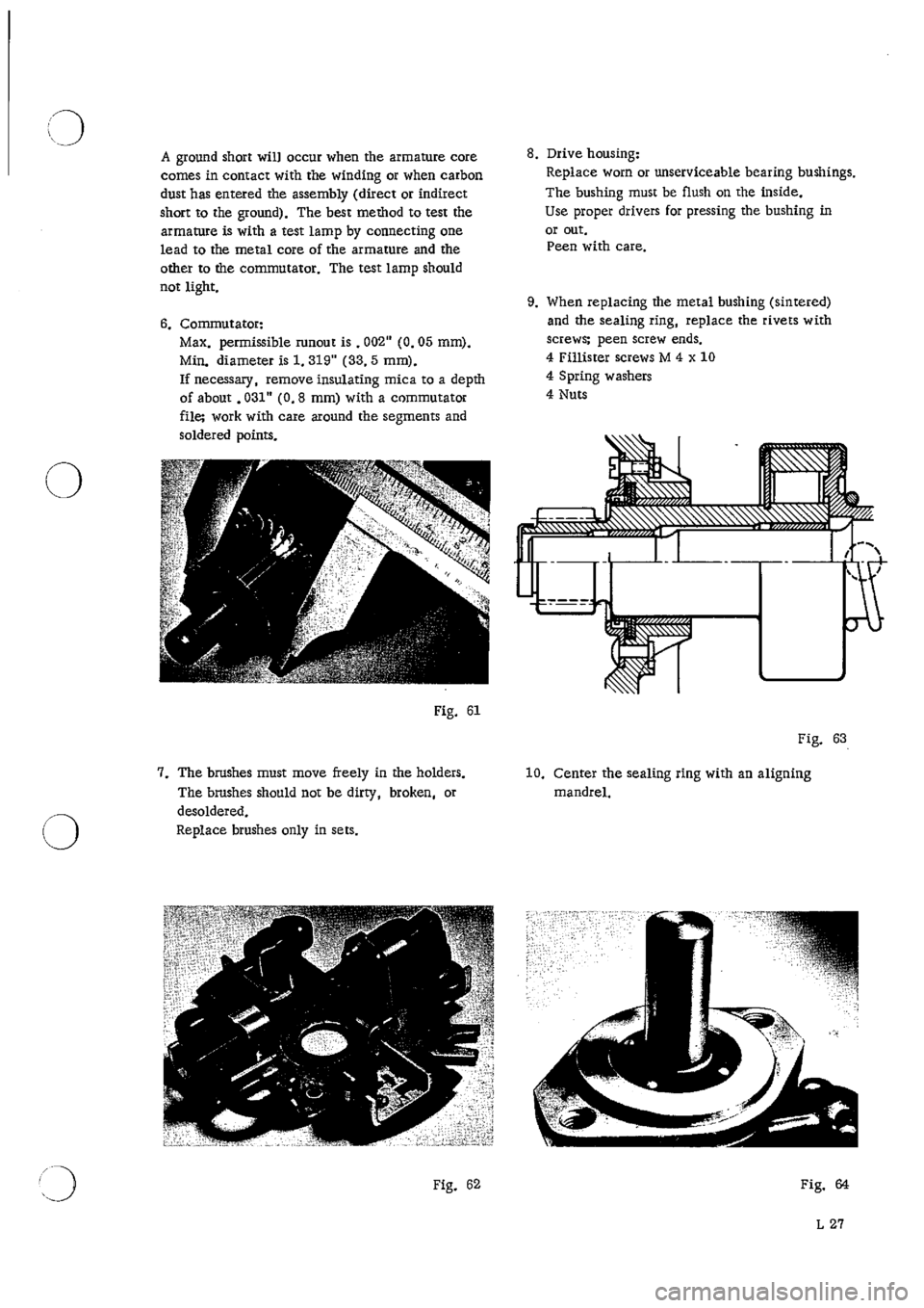 PORSCHE 911 1966 1.G Electrical Owners Manual 