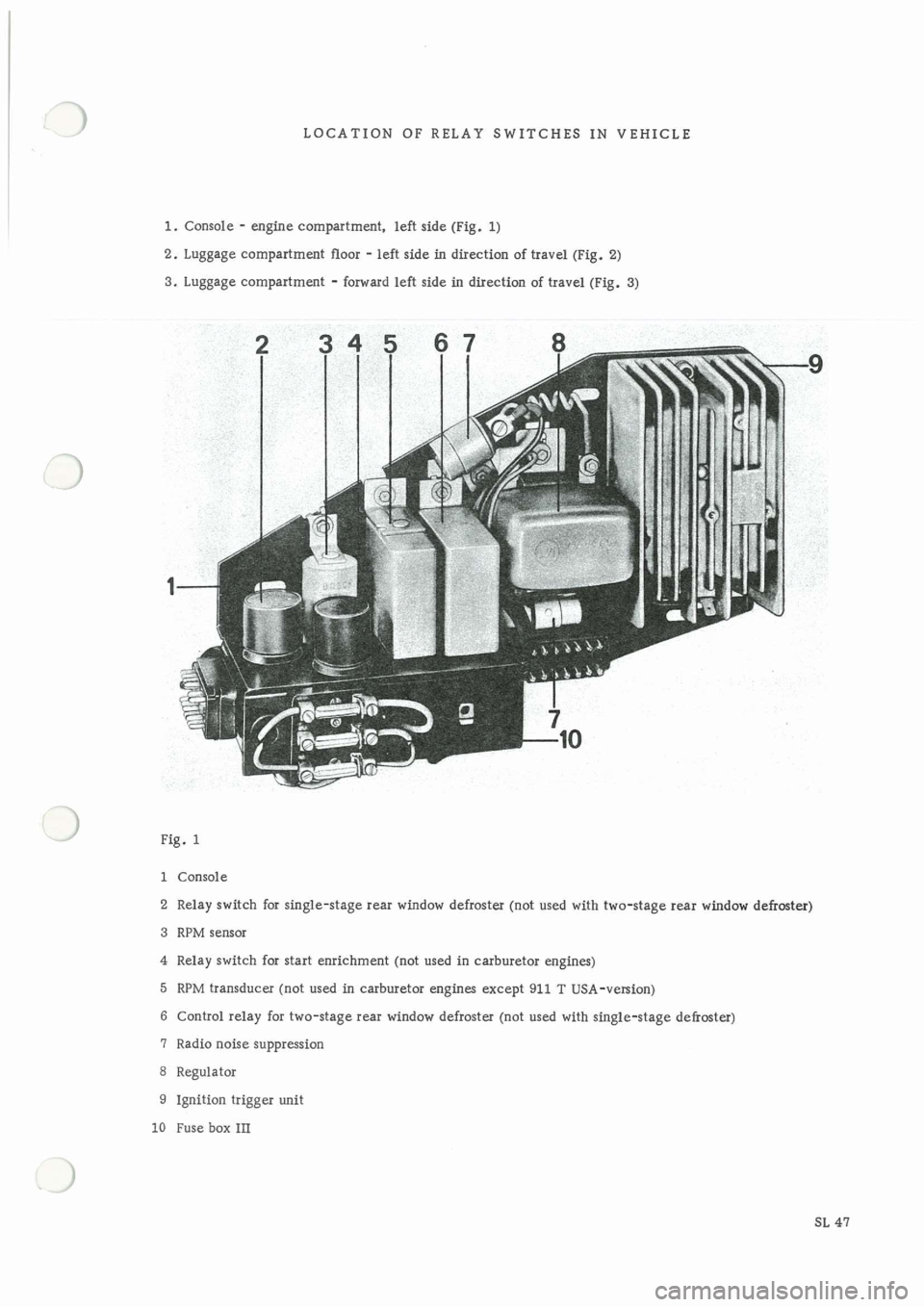 PORSCHE 911 1968 1.G Electrical Diagrams Workshop Manual 