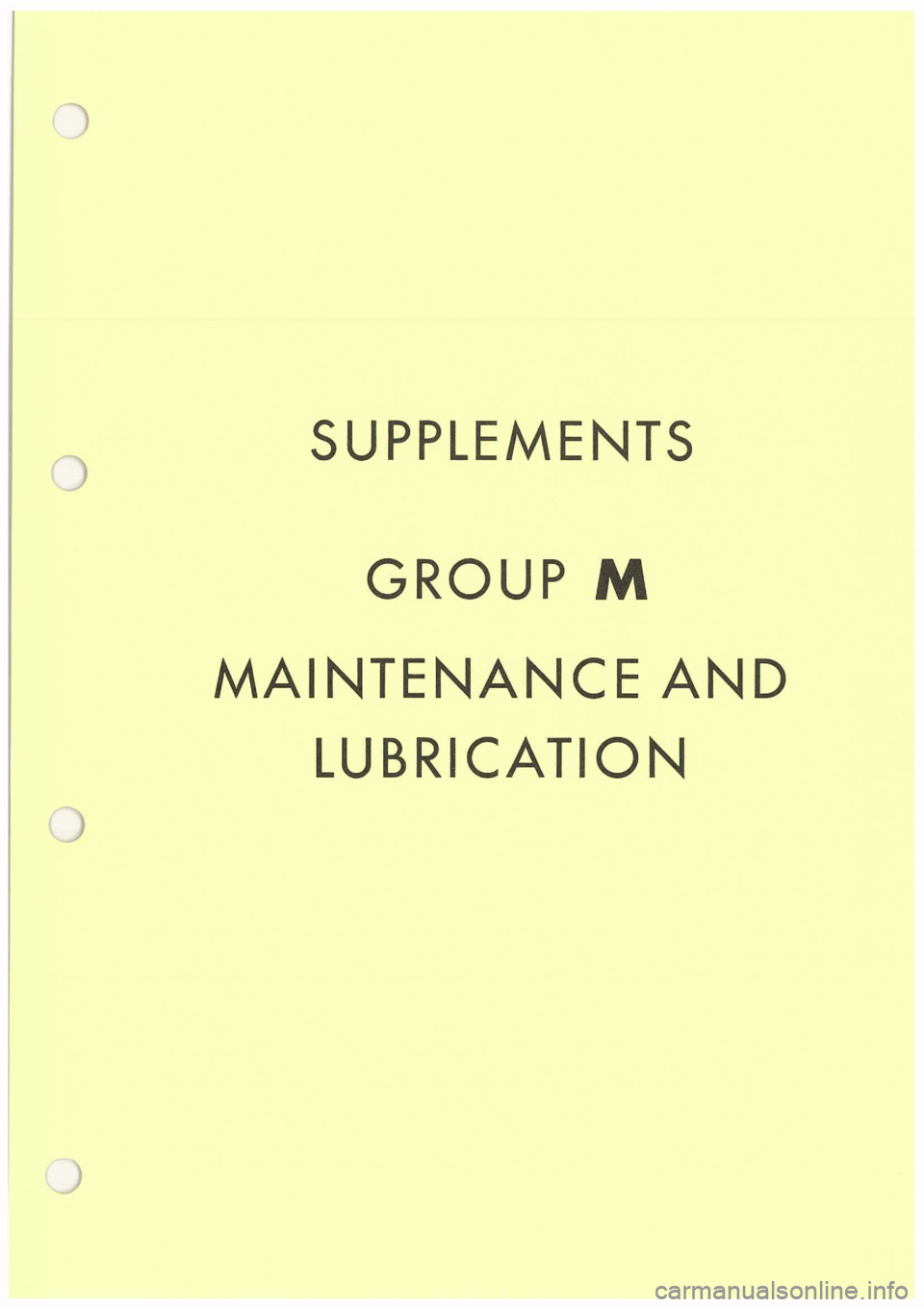 PORSCHE 911 1965 1.G Maintenance Workshop Manual 