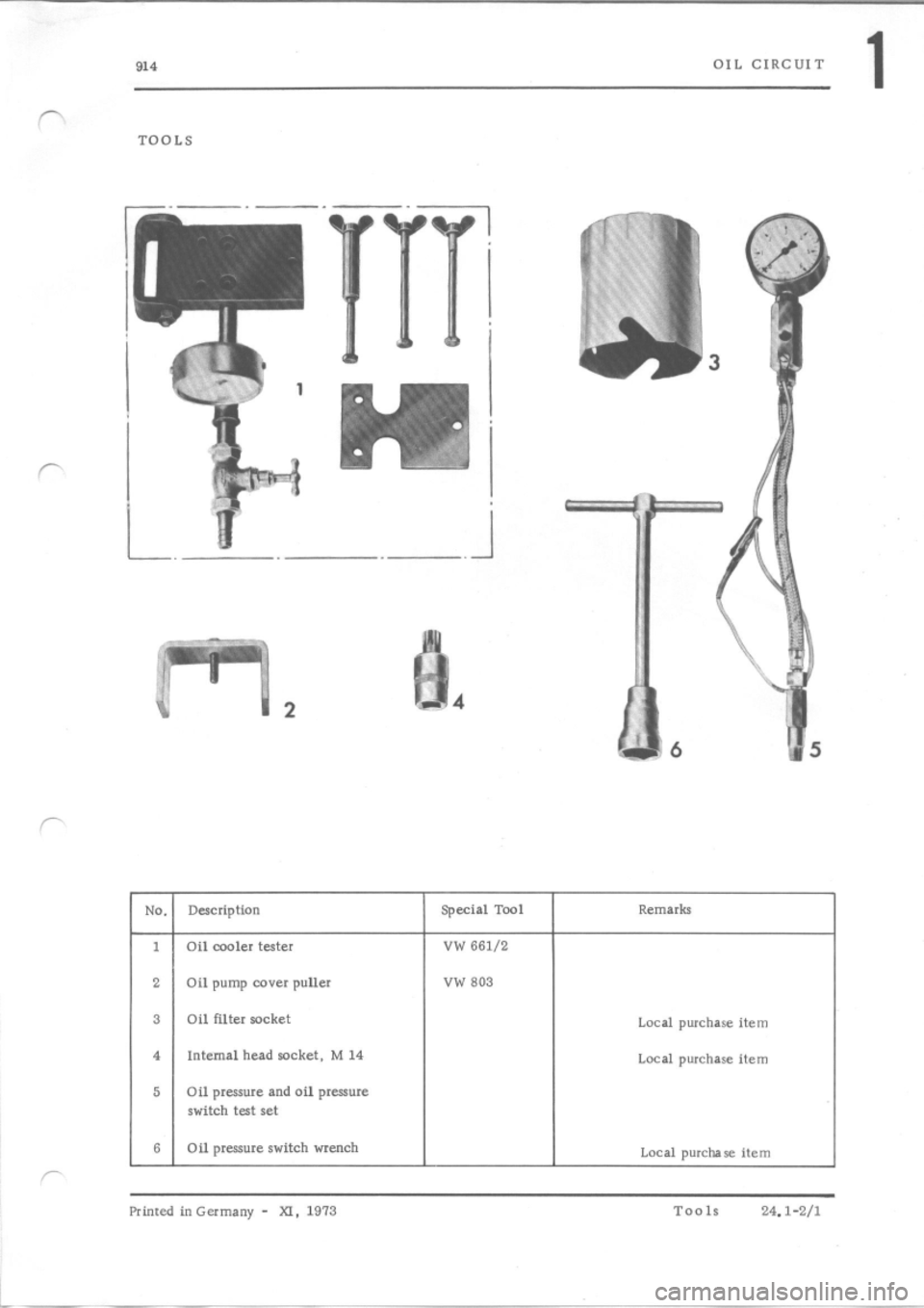 PORSCHE 914 1974 1.G Engine 4 Workshop Manual 