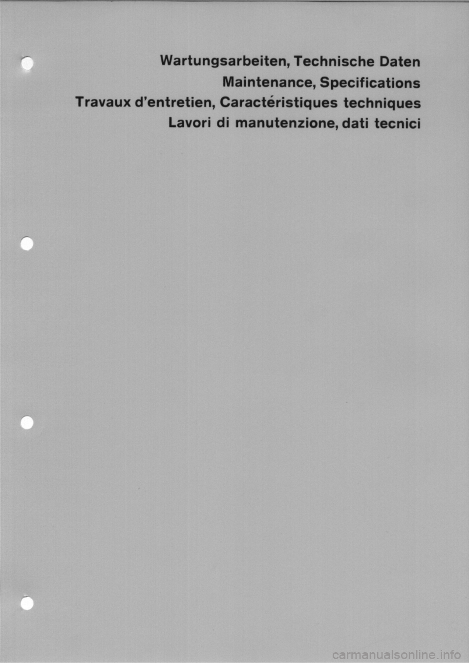 PORSCHE 914 1975 1.G Technical Data Workshop Manual 