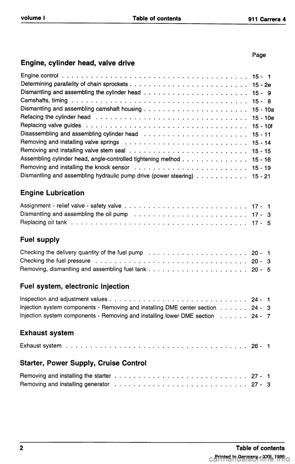 PORSCHE 964 1985 2.G Service Workshop Manual 