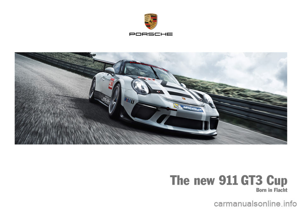 PORSCHE 911 GT3 CUP 2016 6.G Information Manual The new 911  GT3 Cup
Born in Flacht 