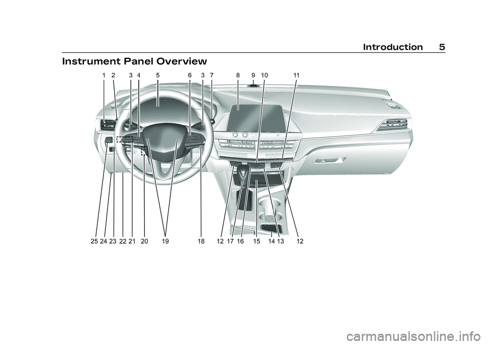 CADILLAC CT4 2023  Owners Manual Cadillac CT4 Owner Manual (GMNA-Localizing-U.S./Canada-16500442) -
2023 - CRC - 5/4/22
Introduction 5
Instrument Panel Overview 