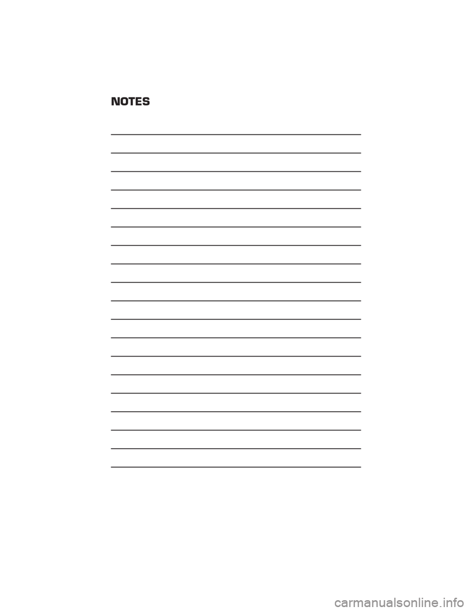 CHRYSLER TOWN AND COUNTRY 2013 5.G Warranty Booklet NOTES CHRYSLER TOWN AND COUNTRY 2013 5.G Warranty Booklet NOTES